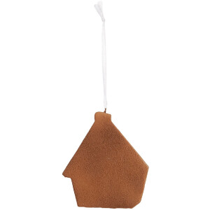 Clayre & Eef 6PR5342 Decoratie Hanger Huis 9x1x10 cm Roze en Groen