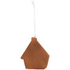 Clayre & Eef 6PR5342 Decoratie Hanger Huis 9x1x10 cm Roze en Groen