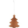 Clayre & Eef 6PR5344 Kerstboom Ornament 9x1x10 cm Wit Bruin