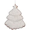 Clayre & Eef 6PR5347 Kerstboomhanger 9x1x10 cm Wit Bruin