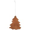 Clayre & Eef 6PR5348 Kerstboom Decoratiehanger 9x1x10 cm Wit Bruin