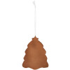 Clayre & Eef 6PR5350 Decoratiehanger Kerstboom 8x1x10 cm Wit Bruin