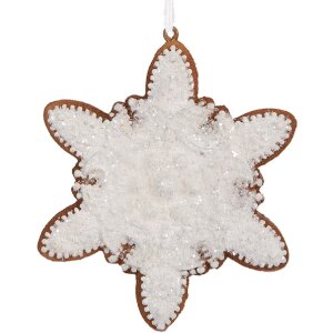 Clayre & Eef 6PR5352 Kerst Hangdecor Sneeuwvlok...