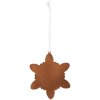 Clayre & Eef 6PR5352 Kerst Hangdecor Sneeuwvlok 9x1x10 cm Wit/Bruin