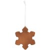 Clayre & Eef 6PR5354 Kerst Hangdecoratie Sneeuwvlok 9x1x10 cm Wit Bruin