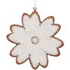 Clayre & Eef 6PR5356 Decoratiehanger Sneeuwvlok 9x1x10 cm Wit
