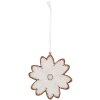 Clayre & Eef 6PR5356 Decoratiehanger Sneeuwvlok 9x1x10 cm Wit