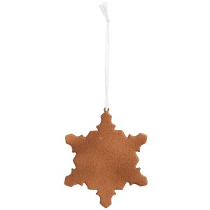 Clayre & Eef 6PR5357 Decoratie Hangdecor Sneeuwvlok 9x1x10 cm Wit Bruin