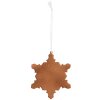 Clayre & Eef 6PR5357 Decoratie Hangdecor Sneeuwvlok 9x1x10 cm Wit Bruin