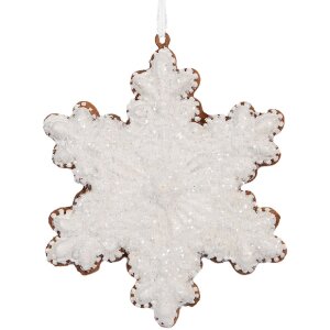 Clayre & Eef 6PR5358 Hangdecor Sneeuwvlok 9x1x10 cm...