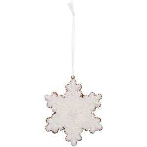 Clayre & Eef 6PR5358 Hangdecor Sneeuwvlok 9x1x10 cm...
