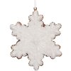 Clayre & Eef 6PR5358 Hangdecor Sneeuwvlok 9x1x10 cm Wit & Bruin
