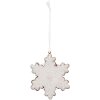 Clayre & Eef 6PR5358 Hangdecor Sneeuwvlok 9x1x10 cm Wit & Bruin