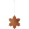 Clayre & Eef 6PR5358 Hangdecor Sneeuwvlok 9x1x10 cm Wit & Bruin