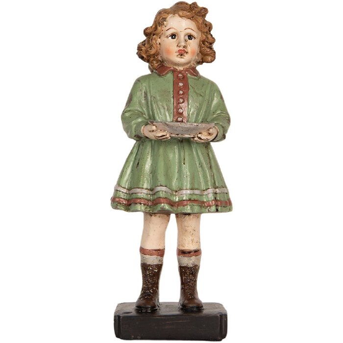 Clayre & Eef 6PR5557 Decoratie Kind 9x8x21 cm Groen-Beige