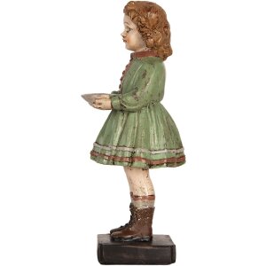 Clayre & Eef 6PR5557 Decoratie Kind 9x8x21 cm Groen-Beige