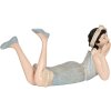 Clayre & Eef 6PR5559 Decoratie Vrouw 26x12x9 cm beige-blauw