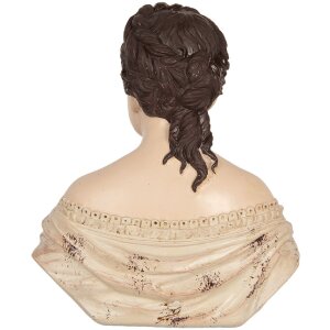 Clayre & Eef 6PR5562 Decoratie Buste Vrouw 18x11x21 cm Beige/Bruin