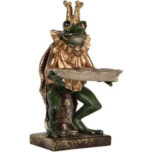 Clayre & Eef 6PR5565 Decoratie Kikker 16x15x28 cm Groen