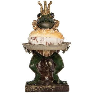 Clayre & Eef 6PR5565 Decoratie Kikker 16x15x28 cm Groen