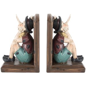 Clayre & Eef 6PR5574 Boeksteun Set Bruin/Beige...