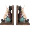Clayre & Eef 6PR5574 Boeksteun Set Bruin/Beige 24x11x17 cm