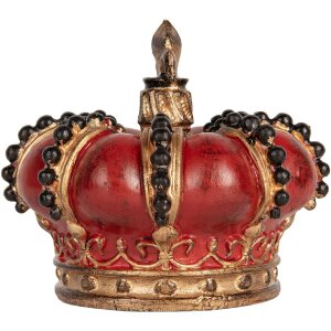 Clayre & Eef 6PR5583 Decoratie Kroon Ø 13x11 cm Rood-Goud