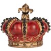 Clayre & Eef 6PR5583 Decoratie Kroon Ø 13x11 cm Rood-Goud