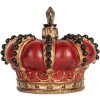 Clayre & Eef 6PR5583 Decoratie Kroon Ø 13x11 cm Rood-Goud
