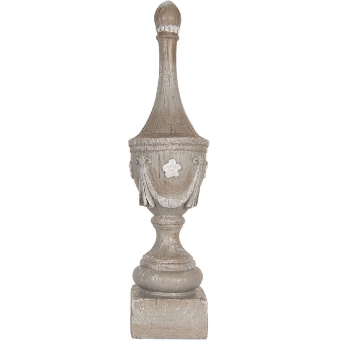 Clayre & Eef 6PR5584 Decoratie Ornament Grijs Ø 11 x 43 cm