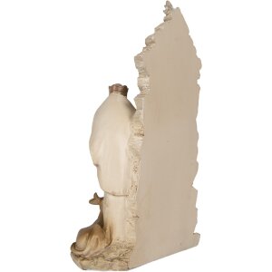 Clayre & Eef 6PR5924 Kerstgroep 24x8x27 cm Beige en Wit