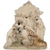 Clayre & Eef 6PR5924 Kerstgroep 24x8x27 cm Beige en Wit