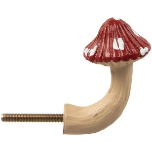 Clayre & Eef 66263 Deurknoop 3x4x6 cm Rood-Beige