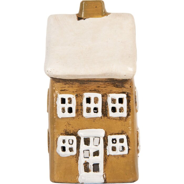 Clayre & Eef 6CE2183 Decoratie Huis 8x7x15 cm Bruin Beige
