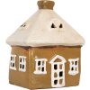 Clayre & Eef 6CE2184 Decoratiehuis 12x9x14 cm Bruin-Beige