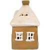Clayre & Eef 6CE2184 Decoratiehuis 12x9x14 cm Bruin-Beige