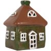 Clayre & Eef 6CE2185 Decoratiehuis 12x9x14 cm Groen-Bruin