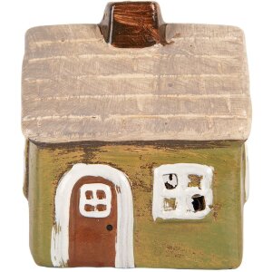 Clayre & Eef 6CE2186 Decoratiehuis 8x7x10 cm Groen Beige