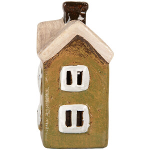 Clayre & Eef 6CE2188 Decoratie Huis 11x7x13 cm Groen Beige Keramiek