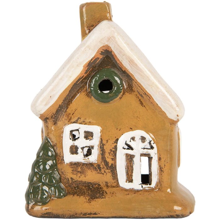 Clayre & Eef 6CE2189 Decoratie Huis 9x7x11 cm Bruin-Beige