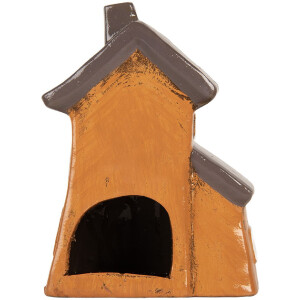 Clayre & Eef 6CE2190 Decoratie Huis 16x11x22 cm Grijs Oranje