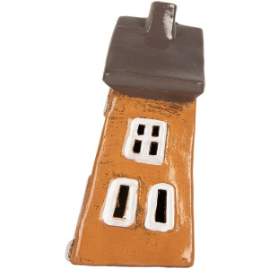 Clayre & Eef 6CE2190 Decoratie Huis 16x11x22 cm Grijs Oranje