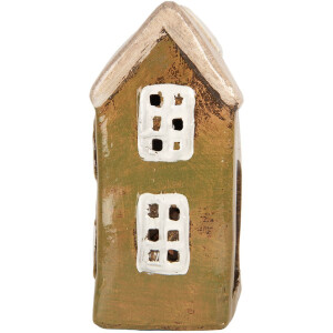 Clayre & Eef 6CE2191 Decoratie Huis 10x7x14 cm Groen-Beige