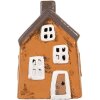 Clayre & Eef 6CE2193 Decoratief Huis 9x7x13 cm Oranje Grijs