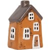 Clayre & Eef 6CE2193 Decoratief Huis 9x7x13 cm Oranje Grijs