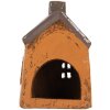 Clayre & Eef 6CE2193 Decoratief Huis 9x7x13 cm Oranje Grijs