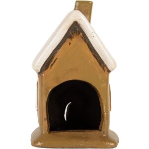 Clayre & Eef 6CE2195 Decoratiehuis 10x10x16 cm Bruin-Beige