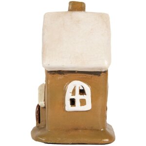 Clayre & Eef 6CE2195 Decoratiehuis 10x10x16 cm Bruin-Beige