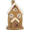 Clayre & Eef 6CE2195 Decoratiehuis 10x10x16 cm Bruin-Beige