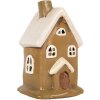 Clayre & Eef 6CE2195 Decoratiehuis 10x10x16 cm Bruin-Beige